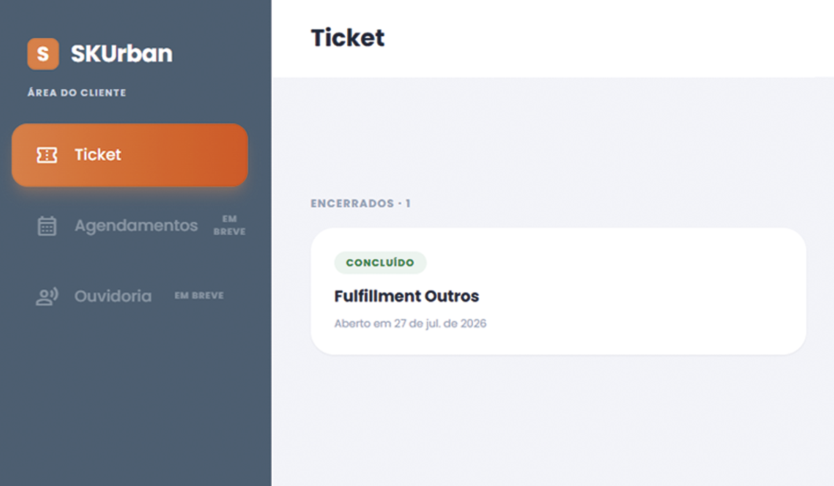 Lista de tickets em detalhe